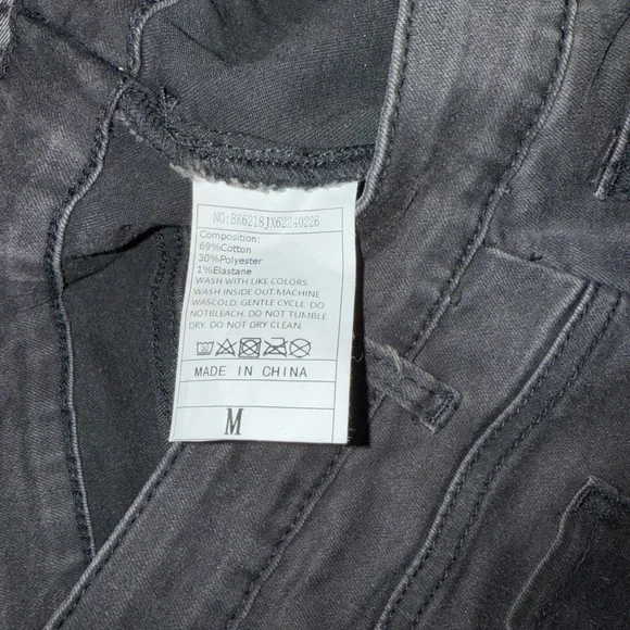 Black Denim Mini Skirt - Picture 3 of 4